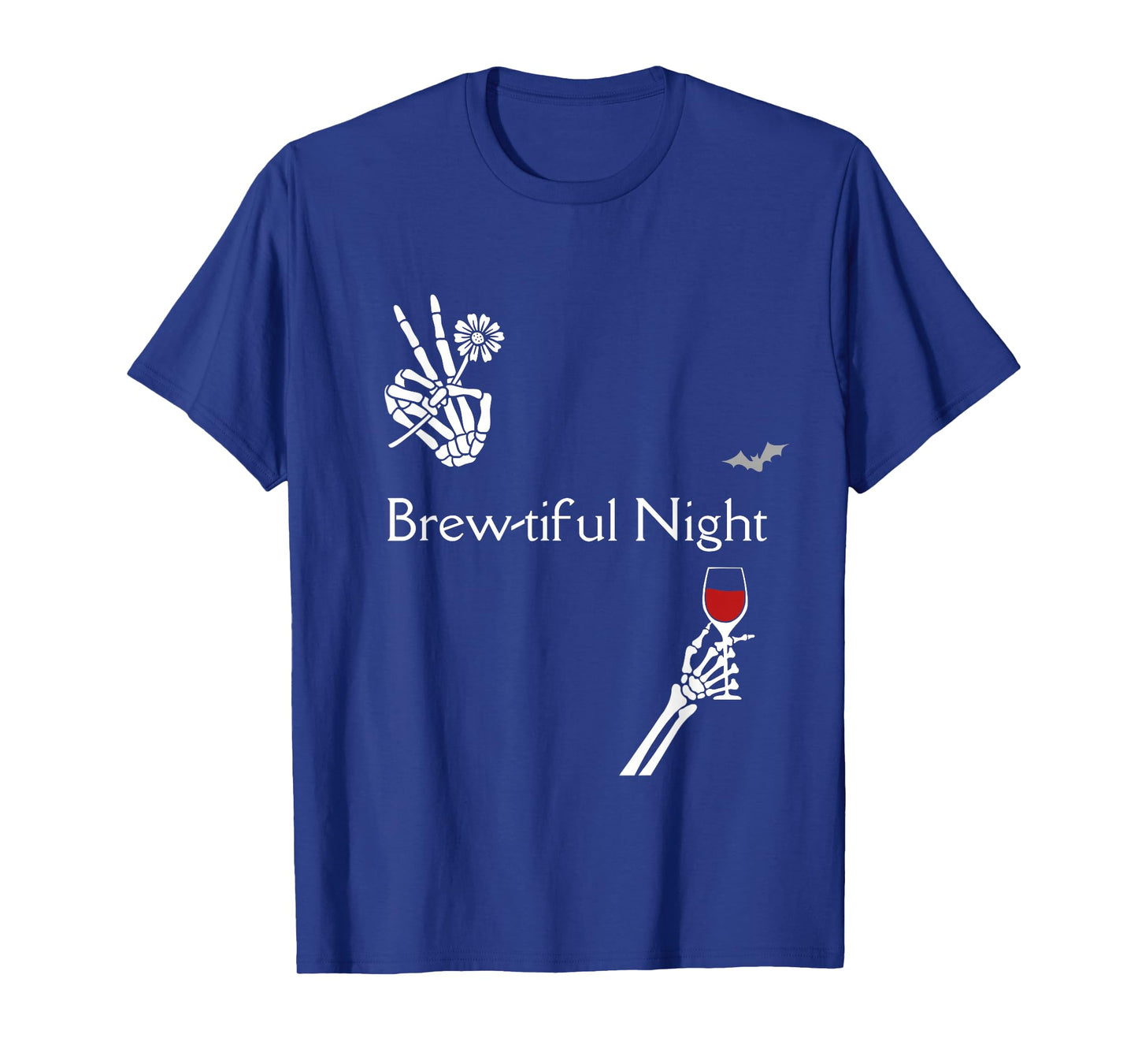Halloween Tee Skeleton Hand with Drink Funny Spooky T-Shirt