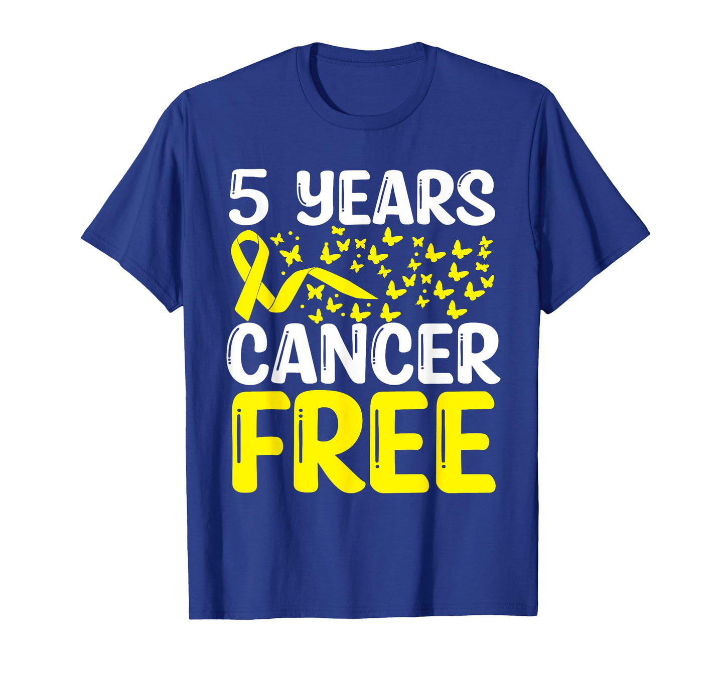 5 Years Childhood Cancer Free Neuroblastoma Survivor Ribbon T-Shirt
