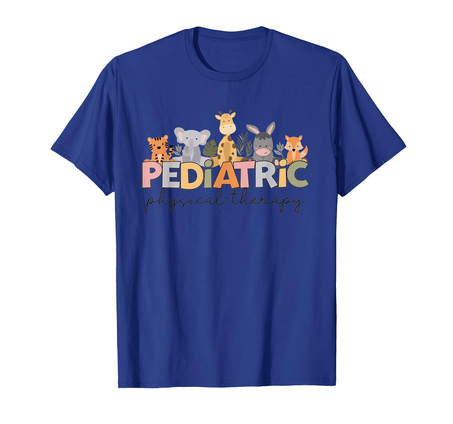 Pediatric Physical Therapy Therapist PT Crew Safari Animals T-Shirt