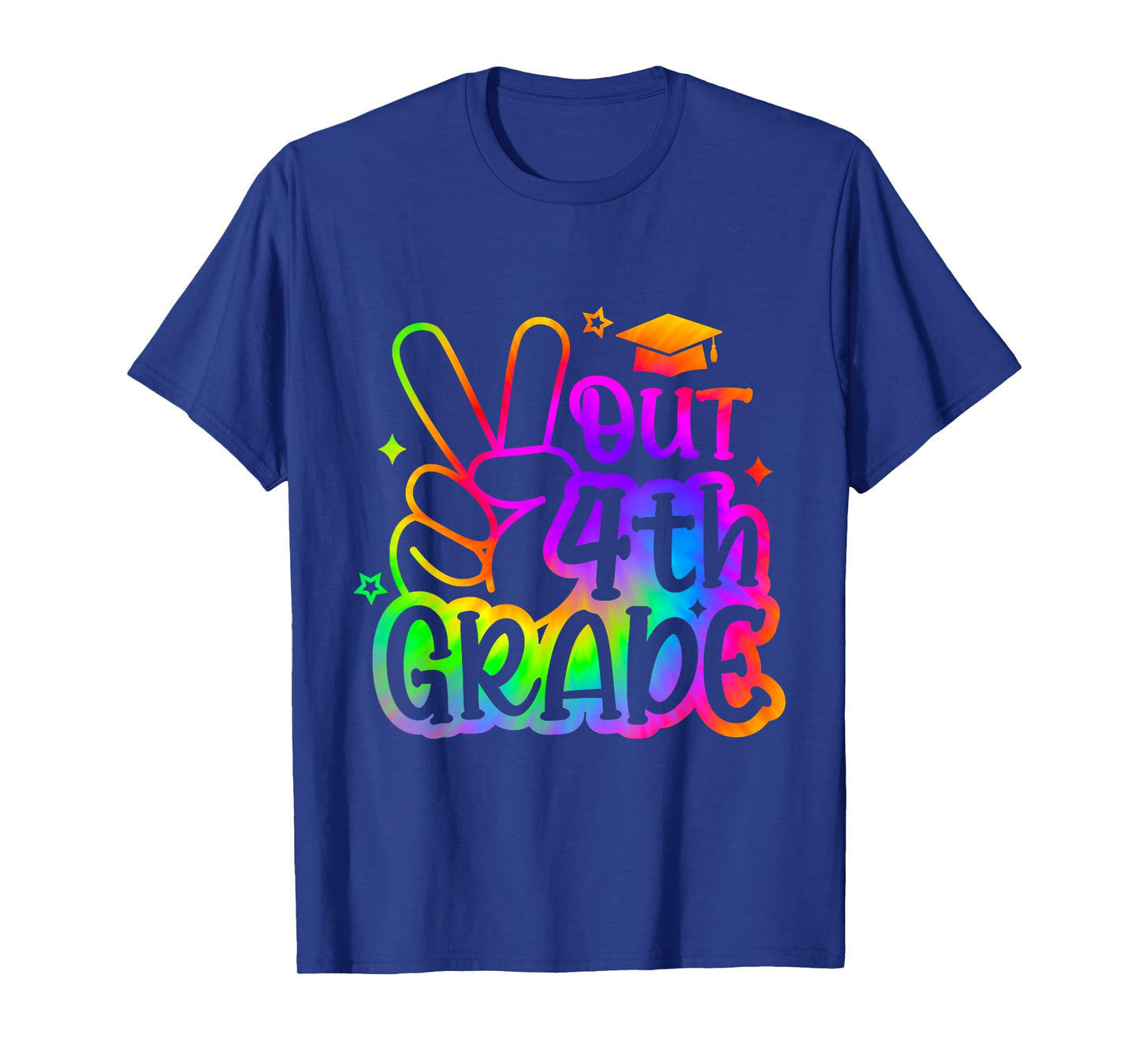 Peace Out 4th Grade Tie dye Last Day School 2025 T-Shirt