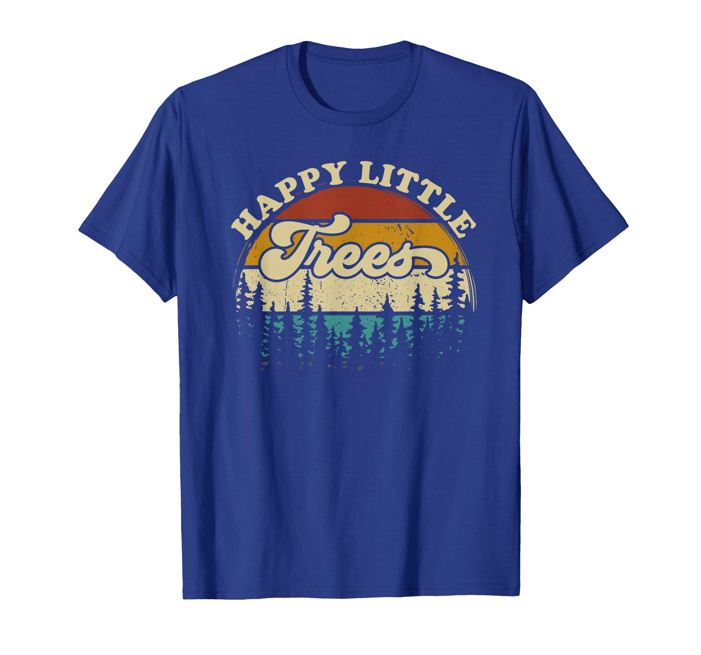 Happy little trees retro Style Camping forest vintage T-Shirt
