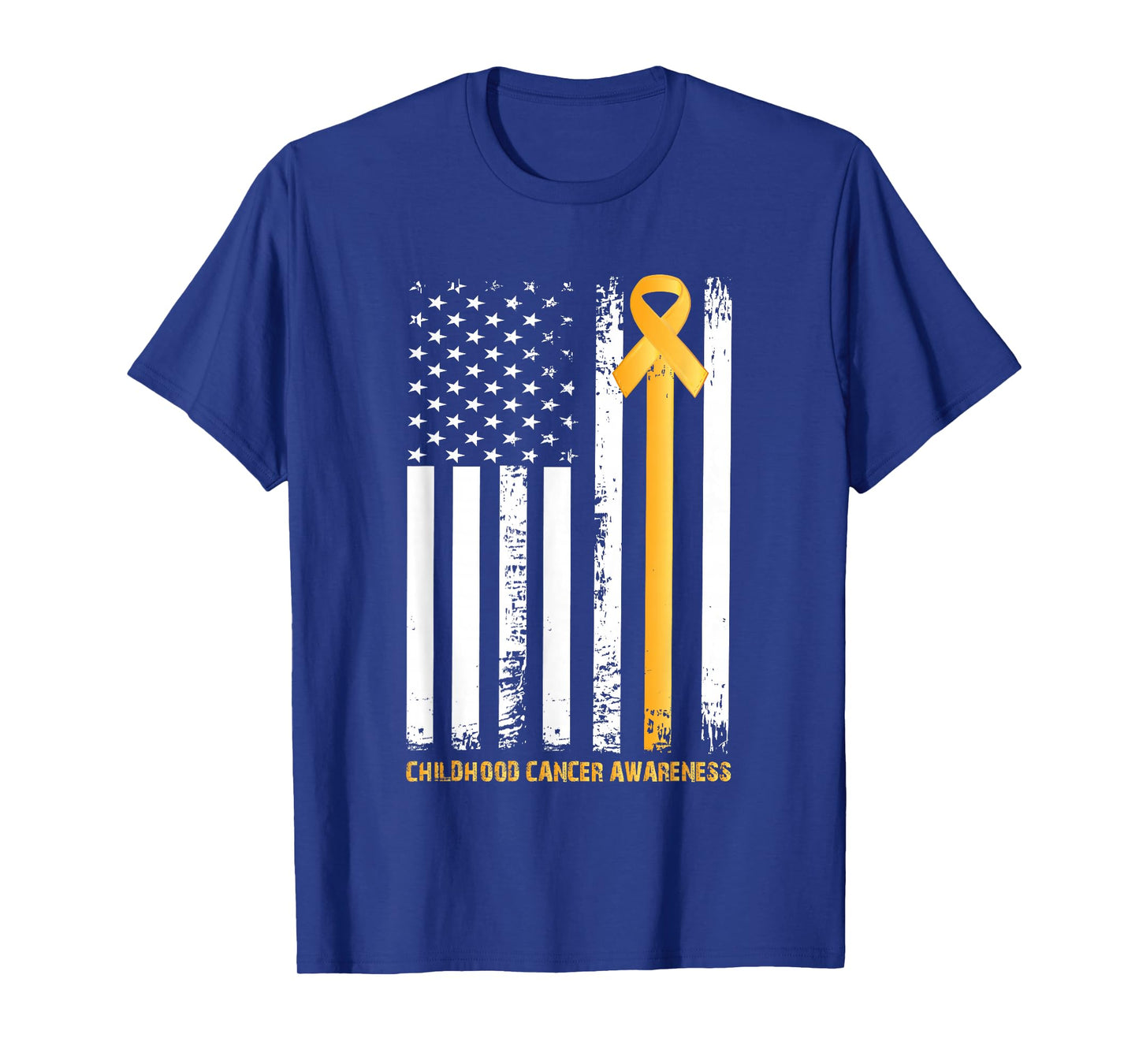 ribbon in a flag, Childhood cancer awareness T-Shirt
