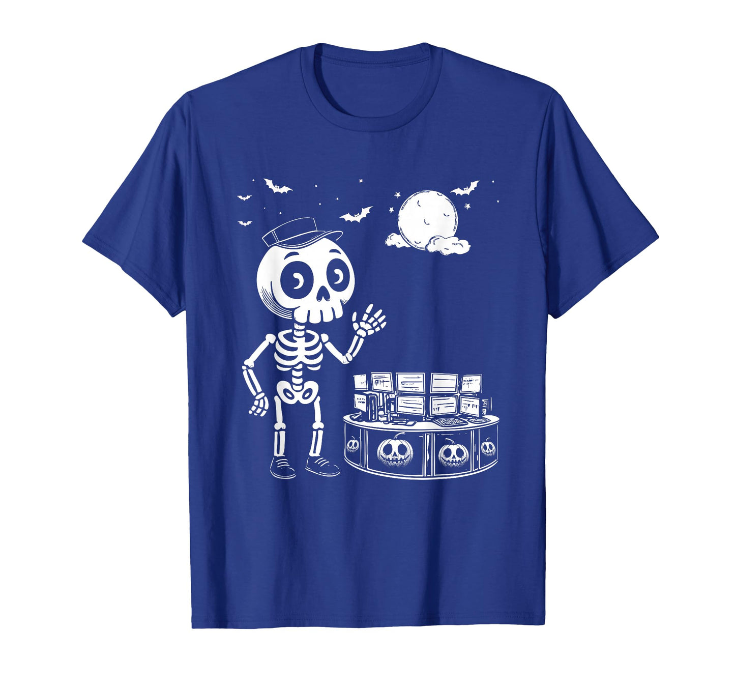 Funny borse Trading Skeleton for Halloween Spooky Season, T-Shirt