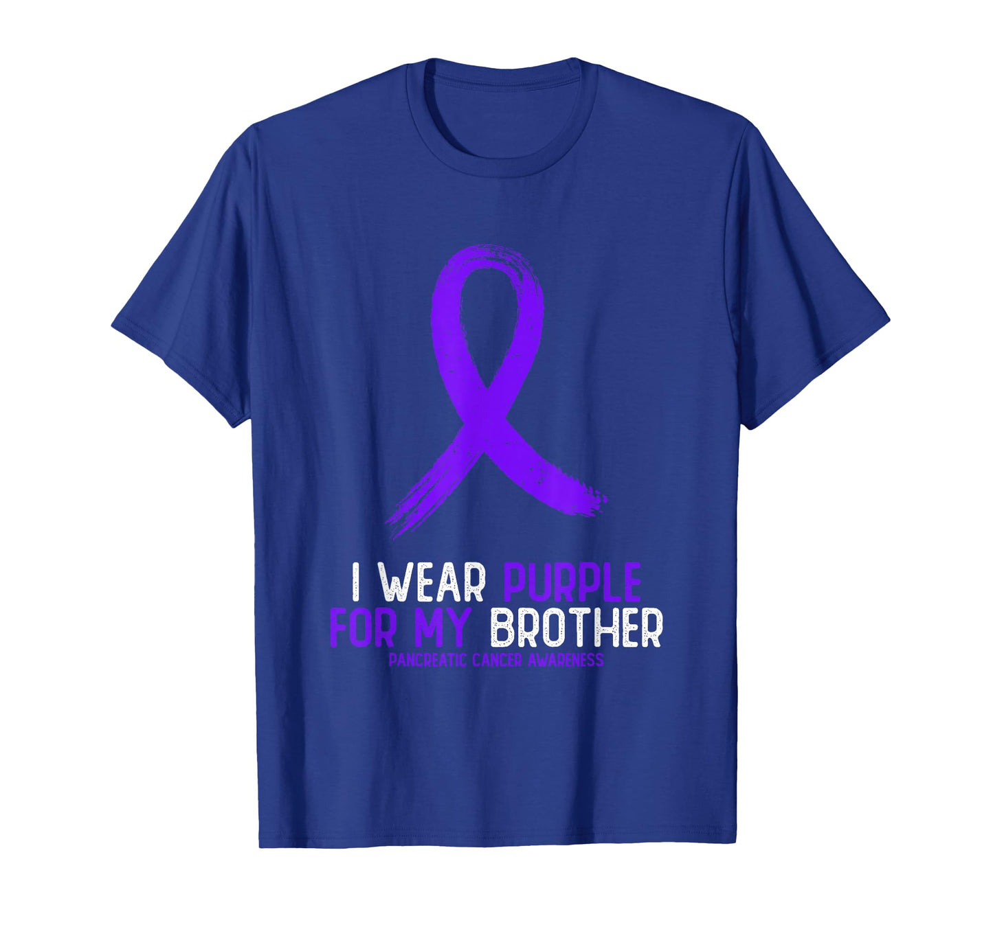 I Wear Purple For My Brother Pancreatic Cancer Awareness T-Shirt