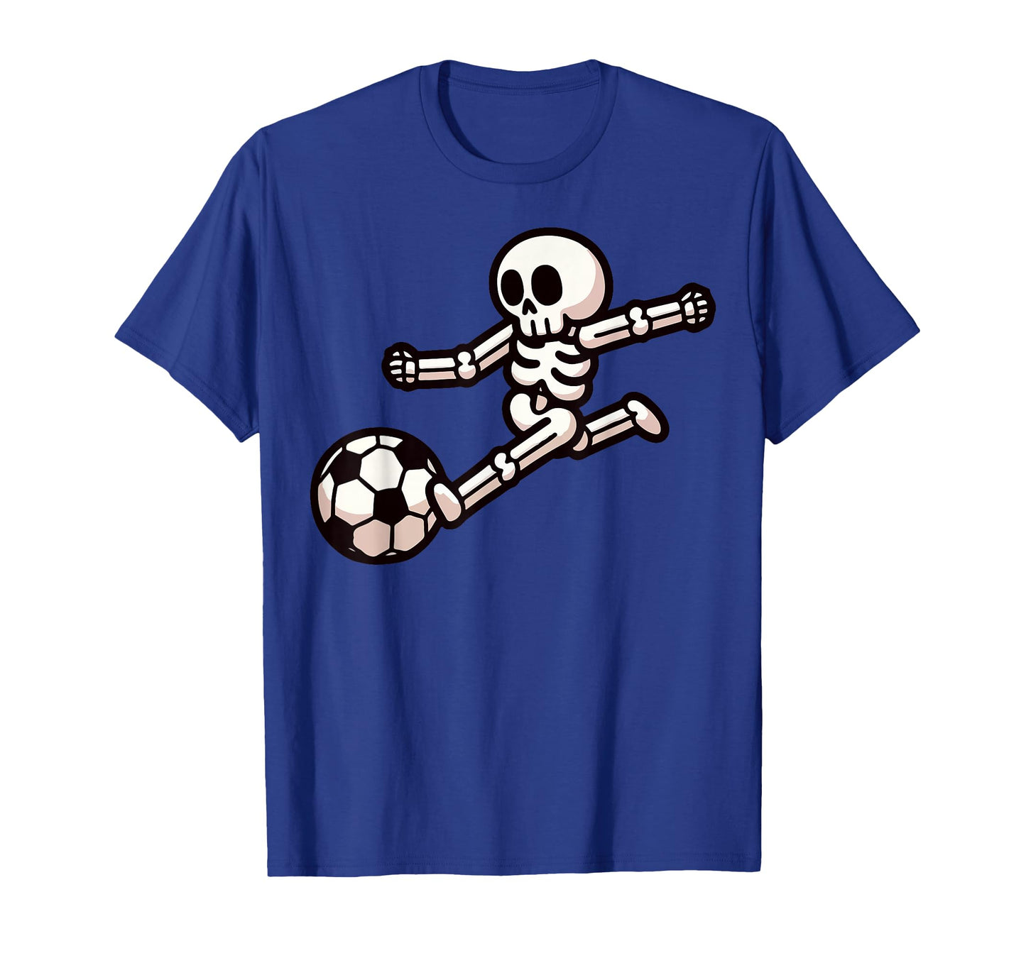 Soccer Skeleton Halloween Football Spooky Boys Soccer Player T-Shirt