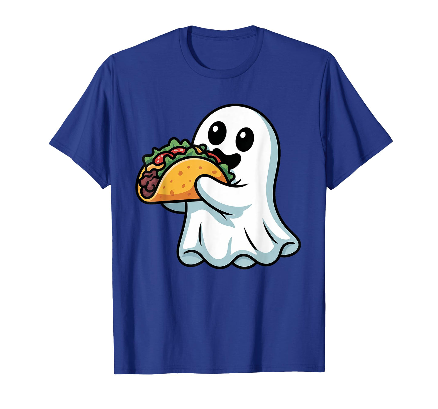 Cute Ghost Eating Tacos Halloween Toddler Boys Kids Costume T-Shirt