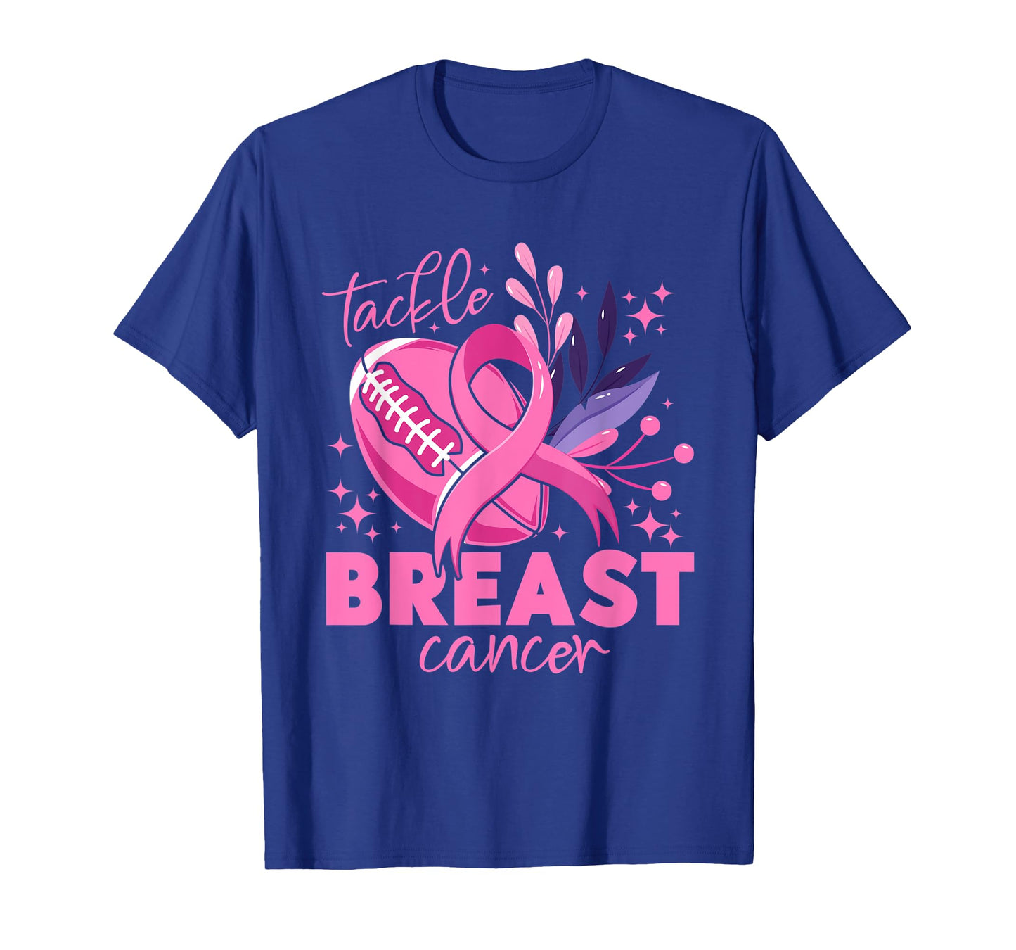 Tackle Football Pink Ribbon Breast Cancer Awareness For Boys T-Shirt