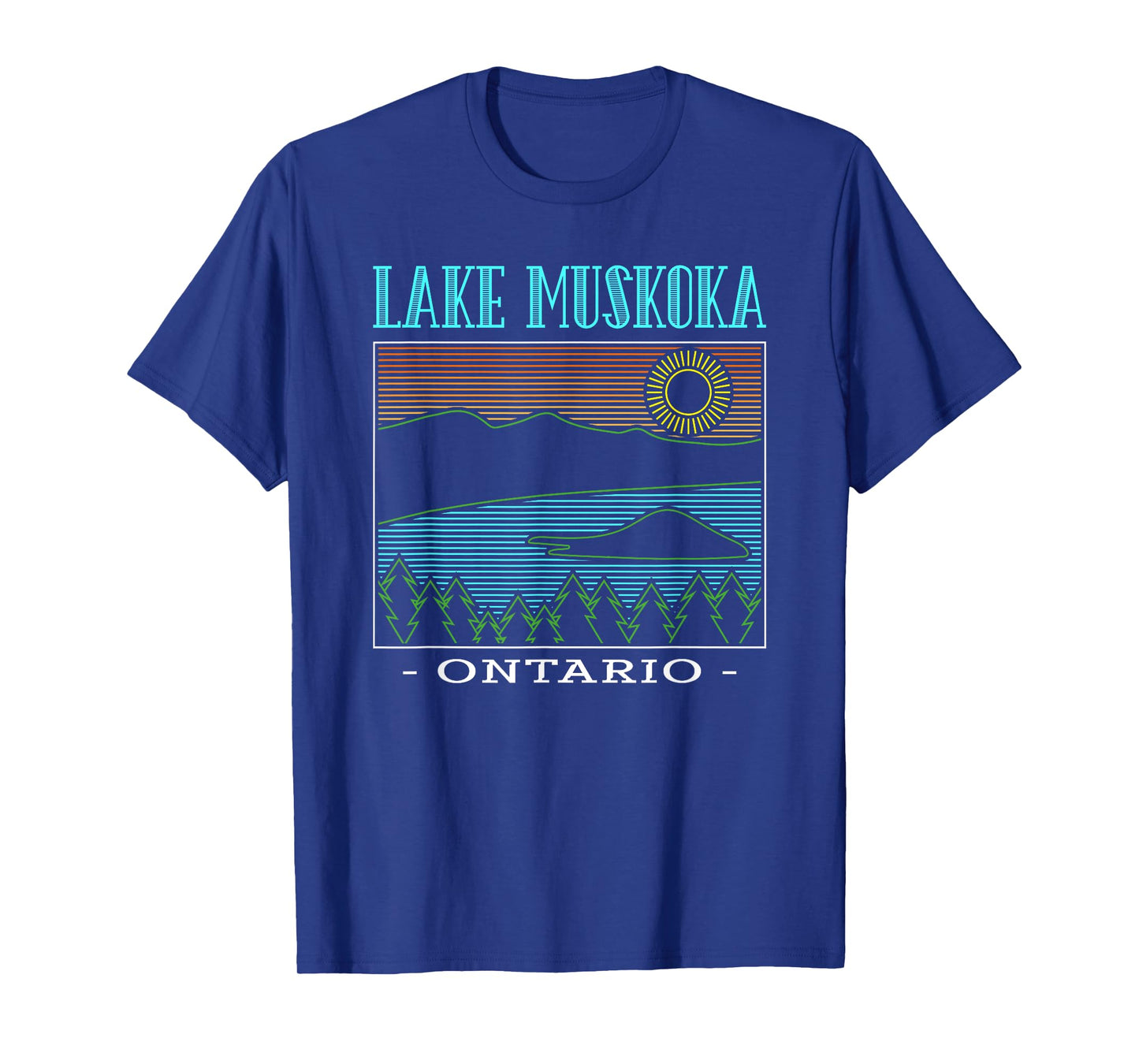 Lake Muskoka Ontario Mountains Retro T-Shirt