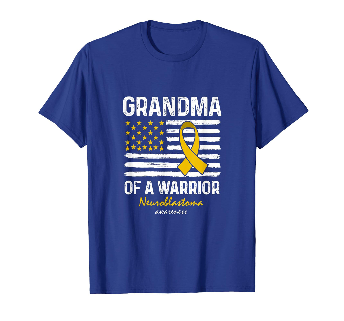 Yellow Neuroblastoma Warrior Support Grandma Of A Warrior T-Shirt
