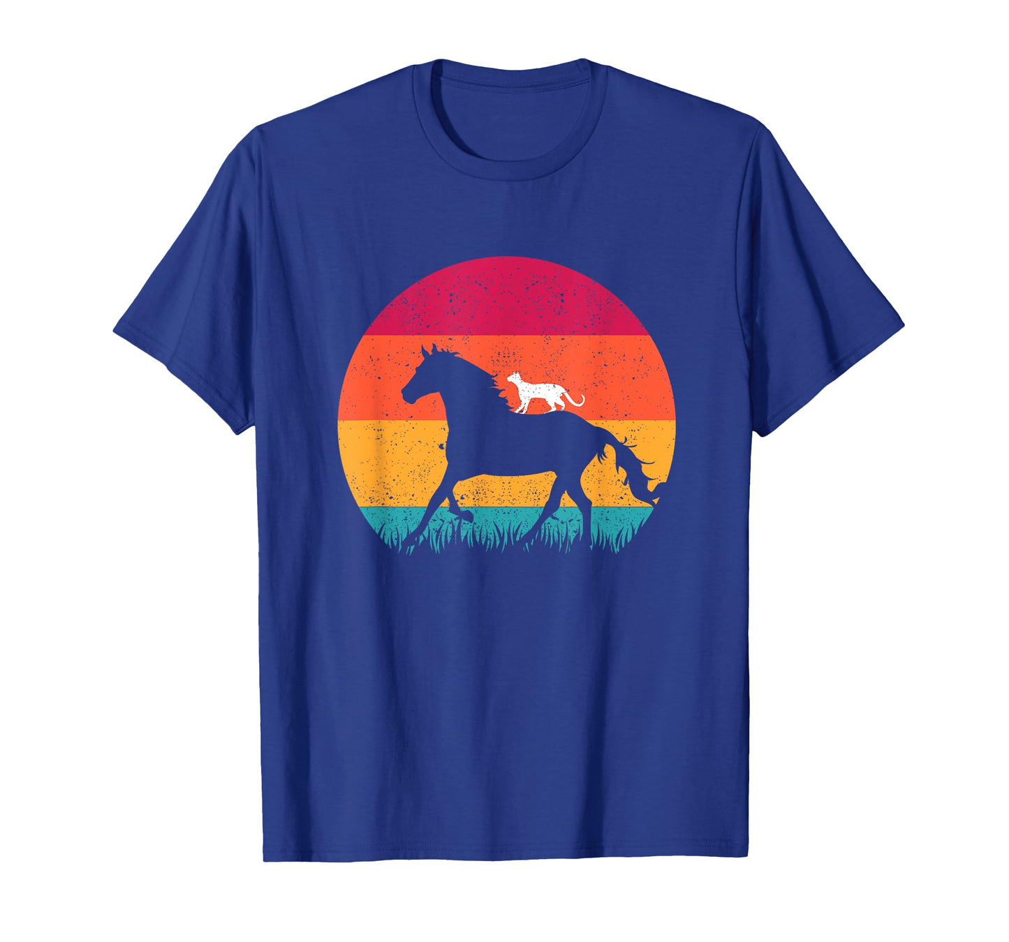 Horseback Riding Cat Ride Horses Funny Cats Horse Equestrian Men Women Girls Kids T-Shirt