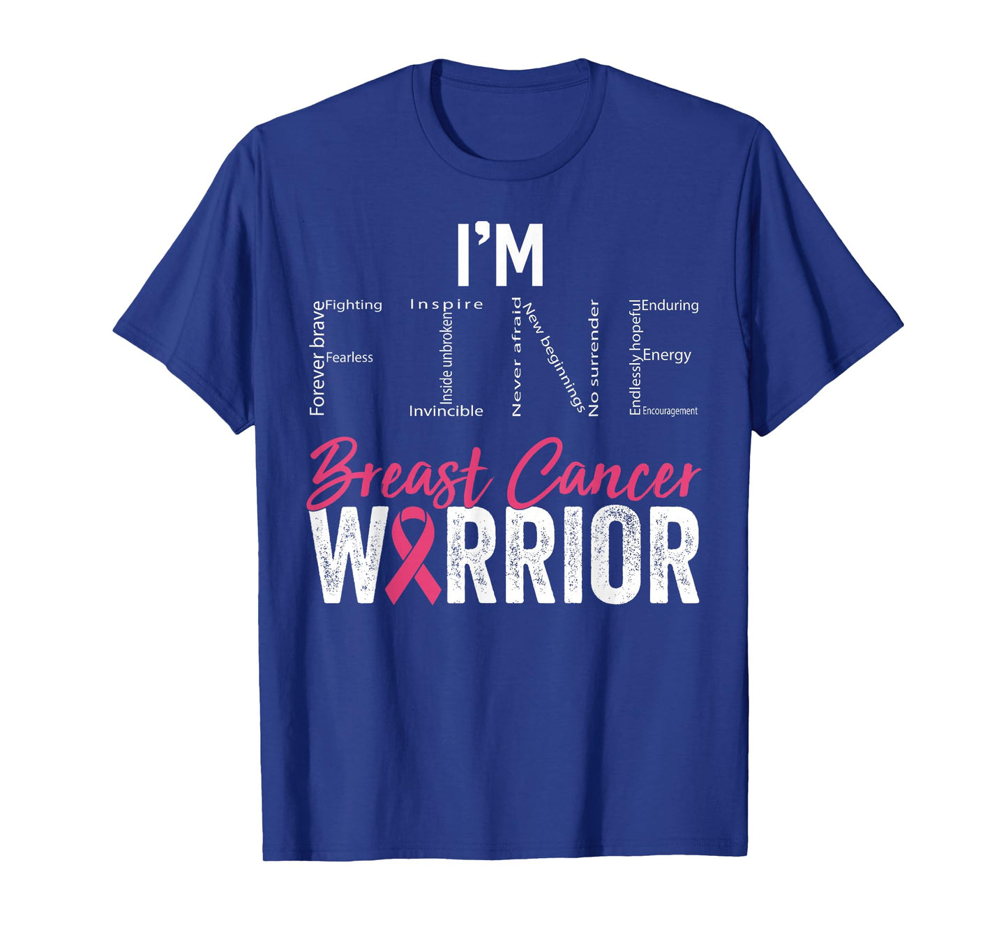 Breast Cancer Warrior Pink Ribbon Awarness T-Shirt