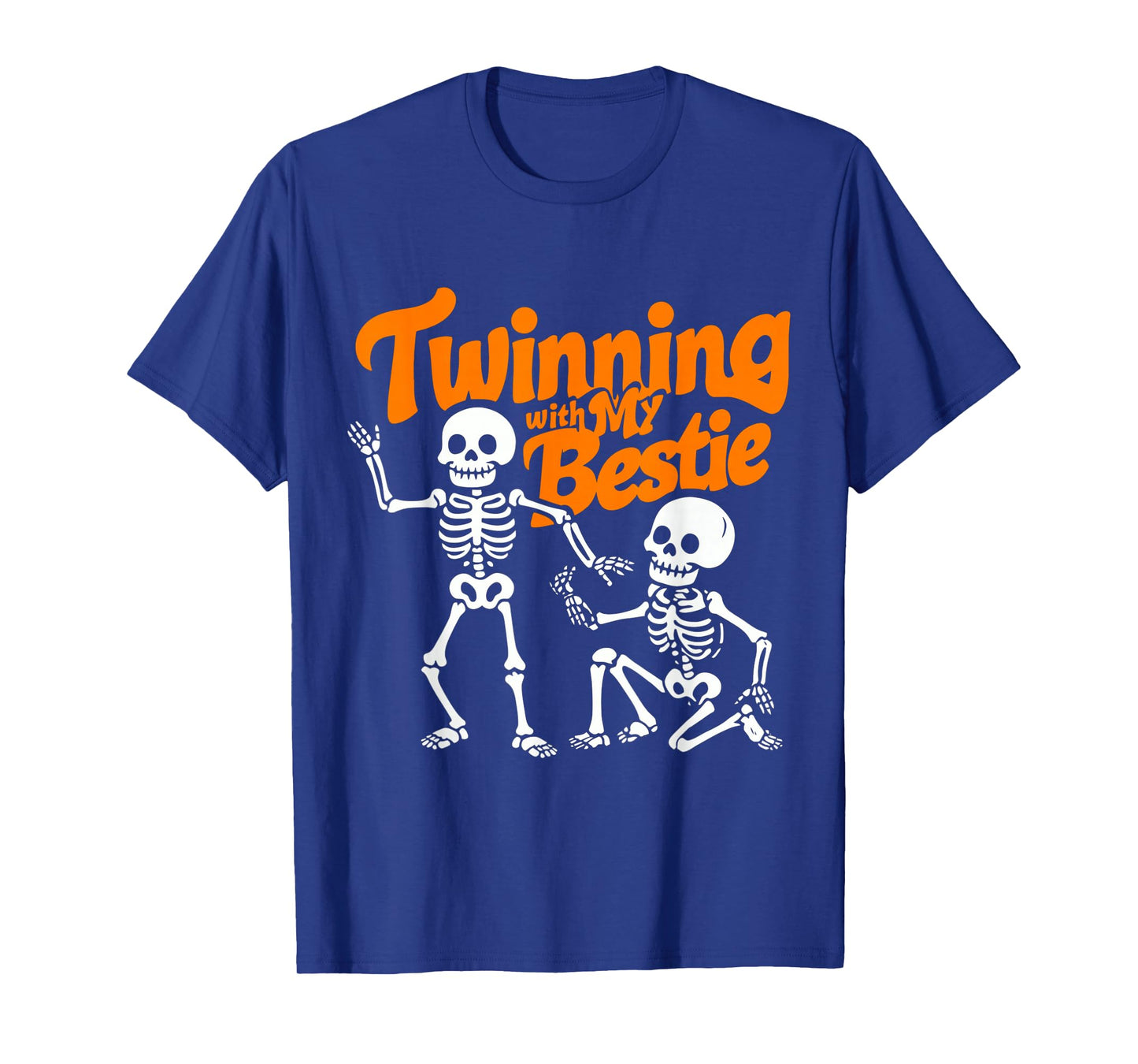 Twinning with My Bestie Skeleton Halloween Matching T-Shirt