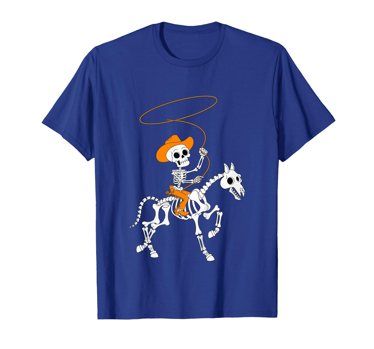 Kids Funny Halloween Cowboy Horse Skeleton Costume T-Shirt