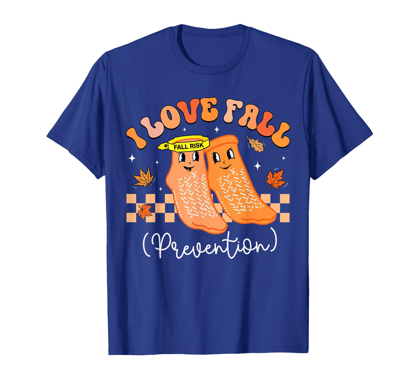 Groovy Retro I Love Fall Prevention Fall Physical Therapy T-Shirt
