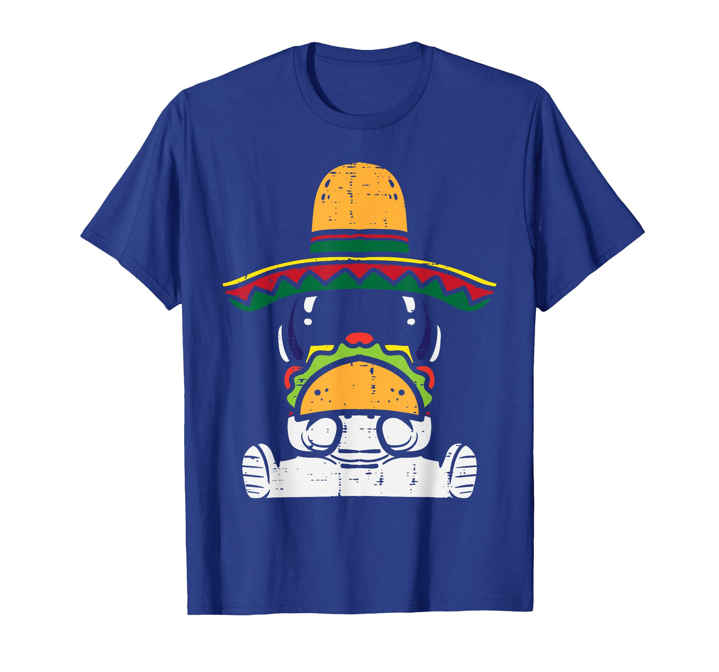 Mexican Astronaut Sombrero Tacos Space Food Men Women Kids T-Shirt