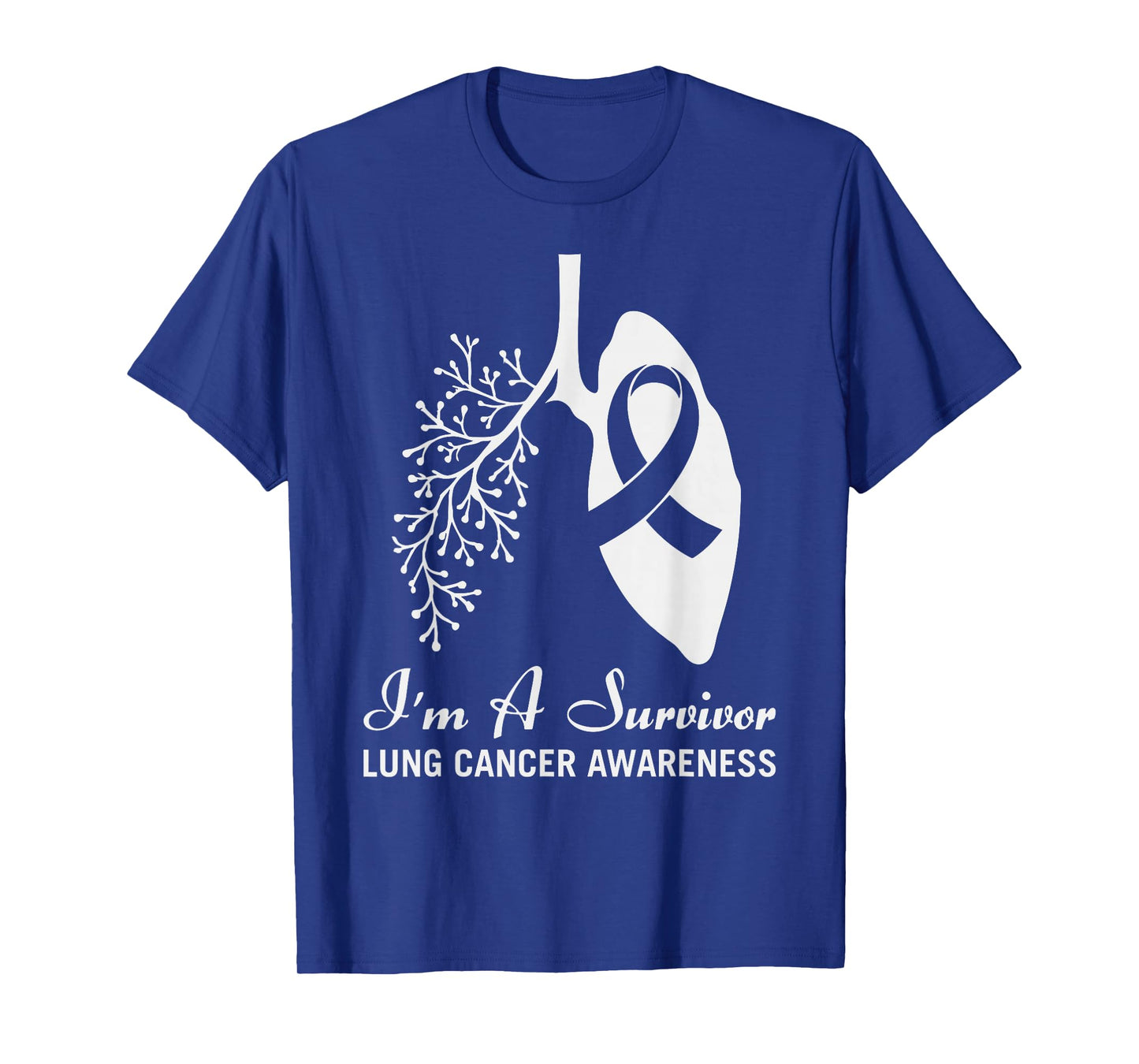 Survivor Lung Cancer Month Awareness White Ribbon Support T-Shirt