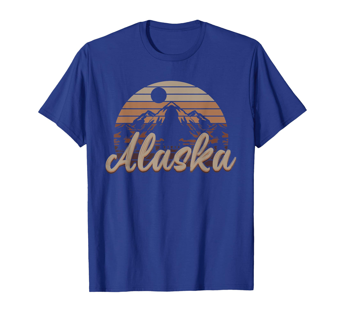 Hiking Forest Mountain Landscape Camping Nature Retro Alaska T-Shirt