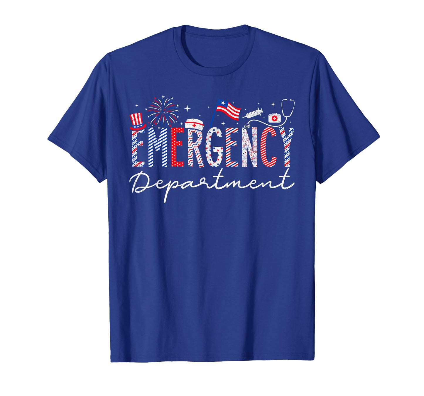 4th Of July EMERGENCY Department Nurse Patriotic Nurses T-Shirt