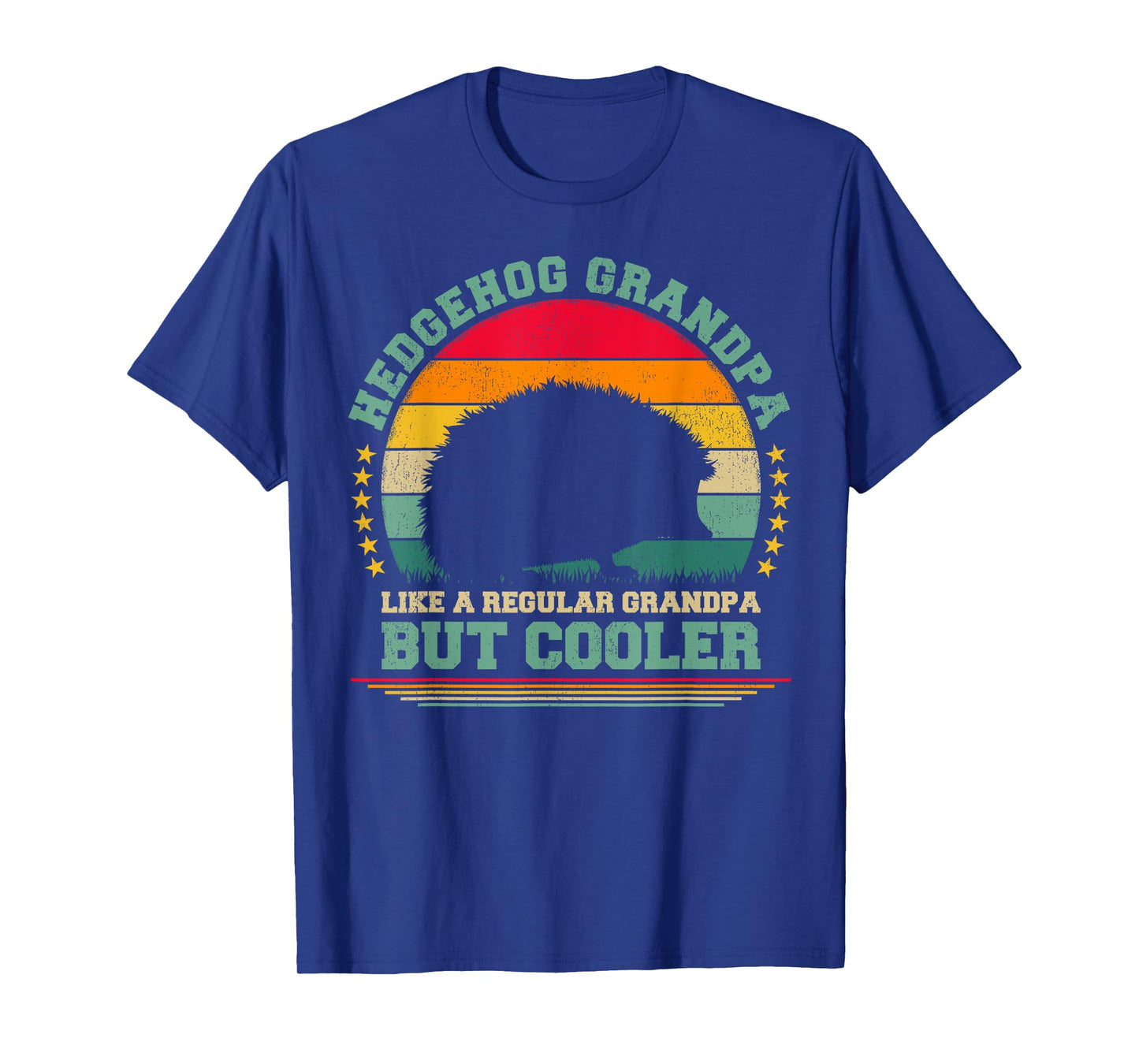 Hedgehog Lover Funny Vintage Hedgehog Grandpa Father's Day T-Shirt