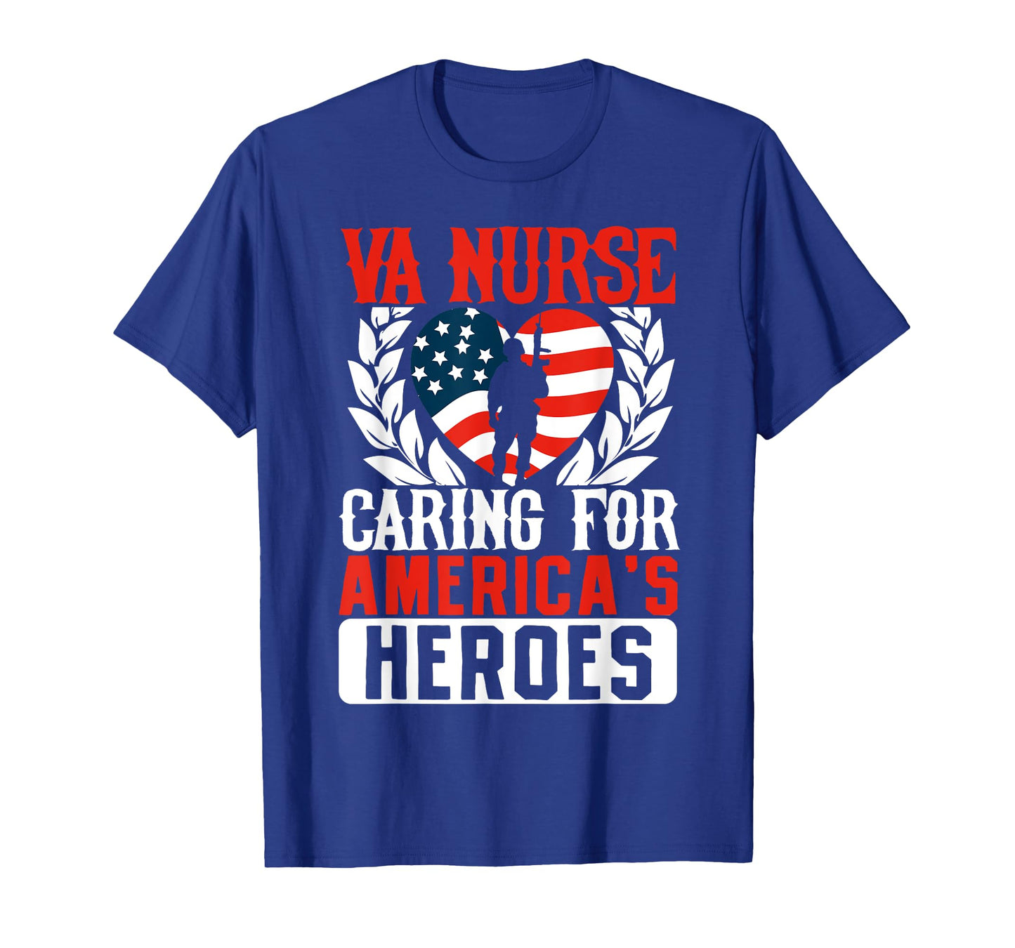 Va Nurse Americas Heros Merica US Flag Patriot Veterans Day T-Shirt
