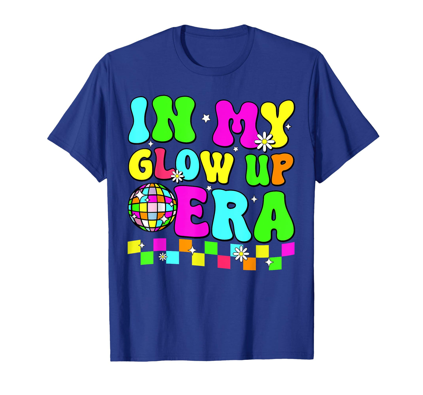 In My Glow Up Era Groovy Retro Colorful Boys Girls Kids T-Shirt