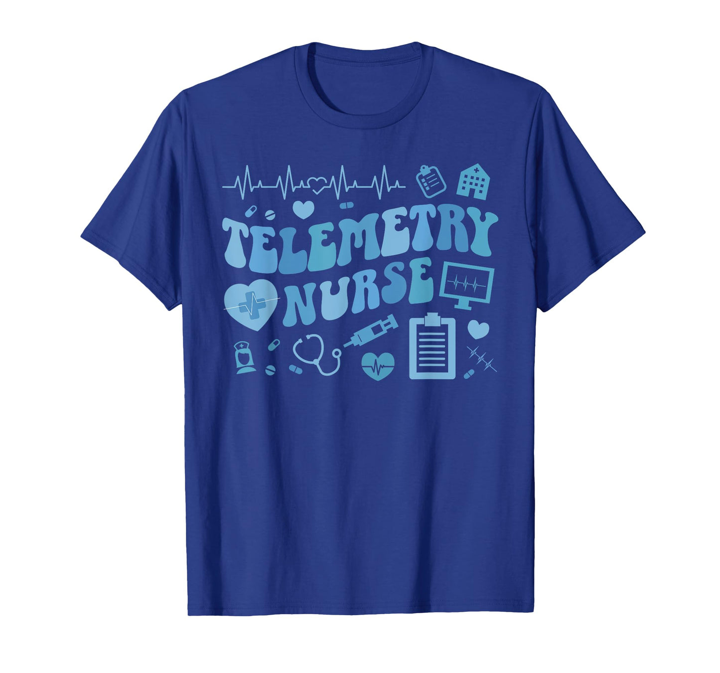 Telemetry Nurse Groovy Telemetry Unit Telemetry Nursing T-Shirt