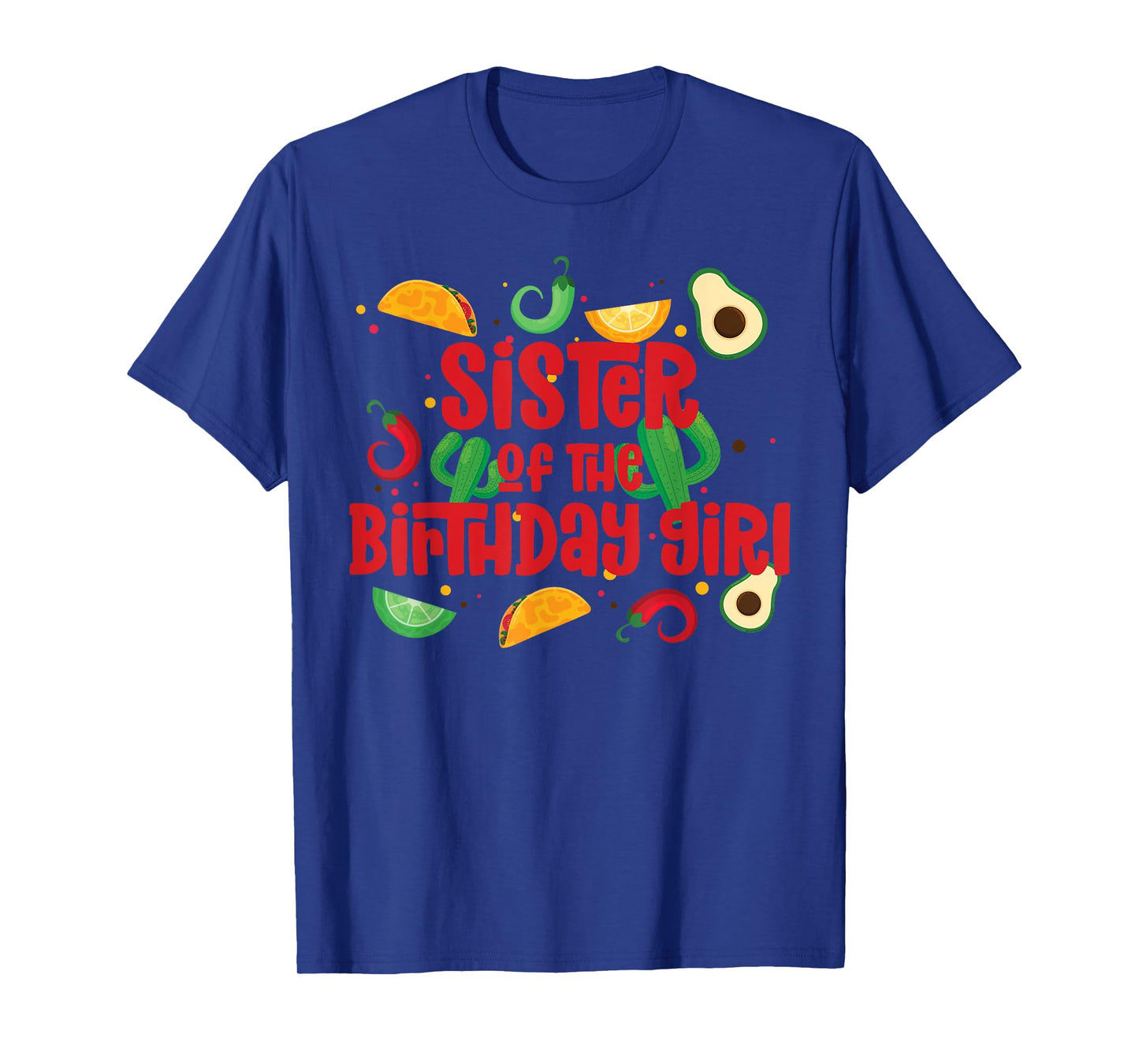 Sister Taco Twosday Fiesta Taco Birthday Theme Girl 2yr T-Shirt