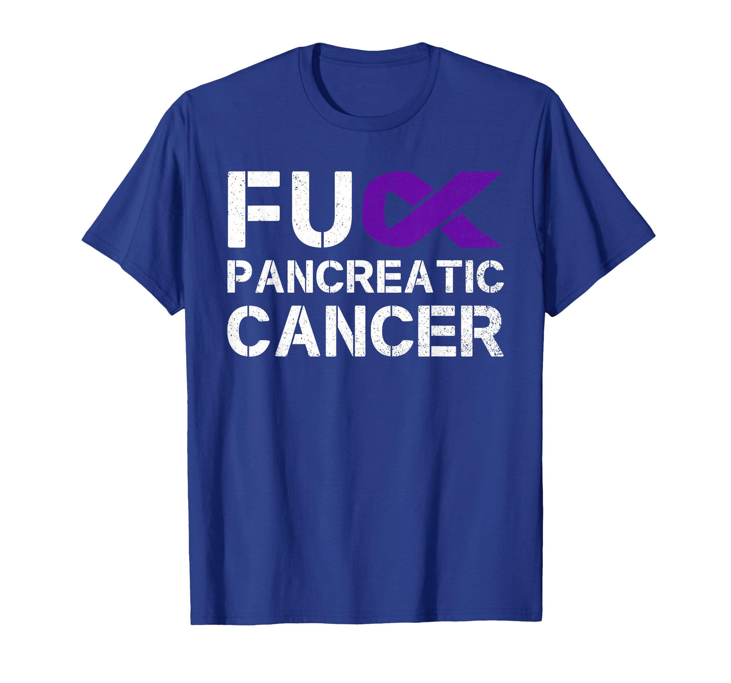 Fuck FU Pancreatic Cancer Awareness Warrior Purple Ribbon T-Shirt