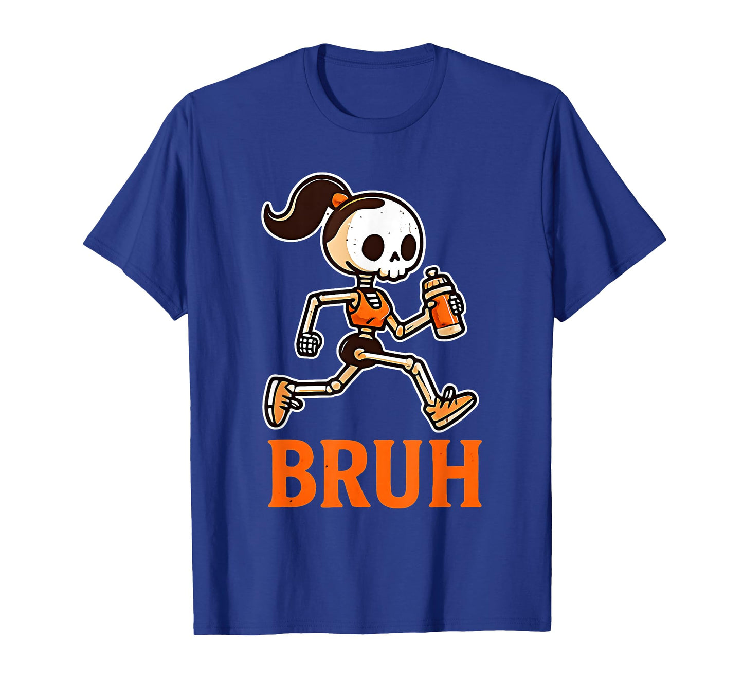 Bruh Running Skeleton Halloween Costume Spooky Runners Lover T-Shirt