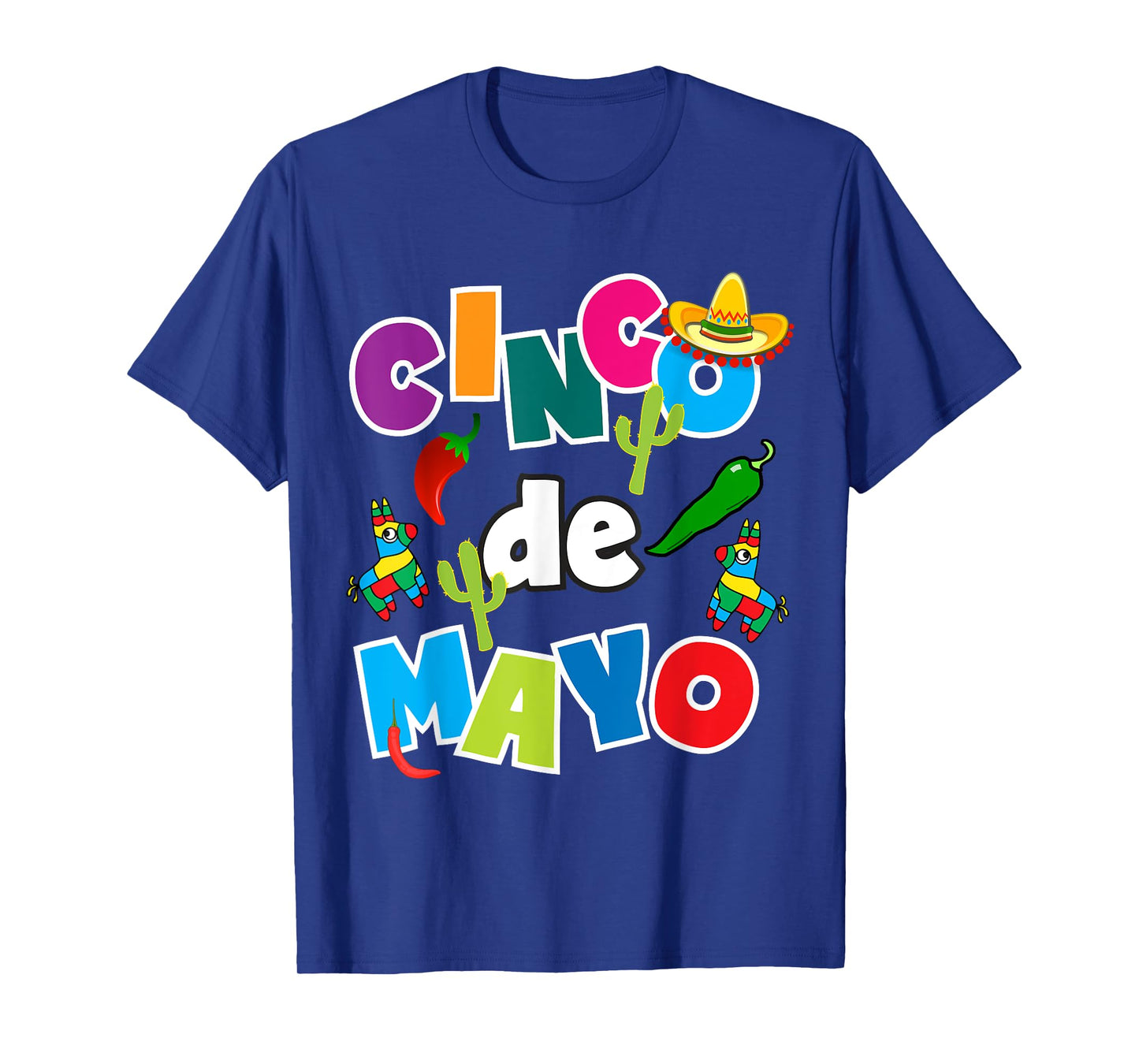 Cinco De Mayo Shirt For Kids Men Women Pinata Sombrero Fun T-Shirt