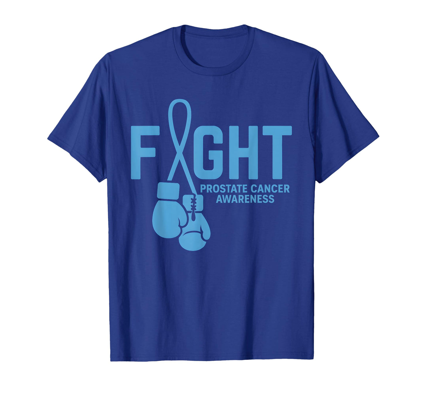 Prostate Cancer Awareness Survivor Fighter Blue Ribbon T-Shirt