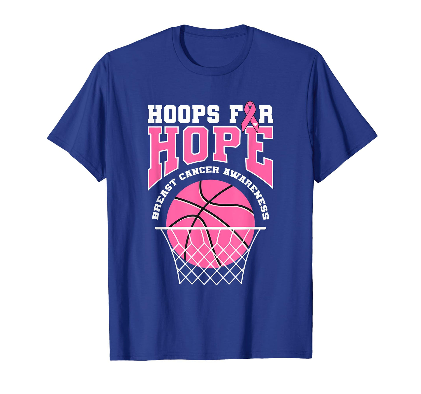 Basketball Hoop Breast Cancer Awareness Month Hoops For Hope T-Shirt