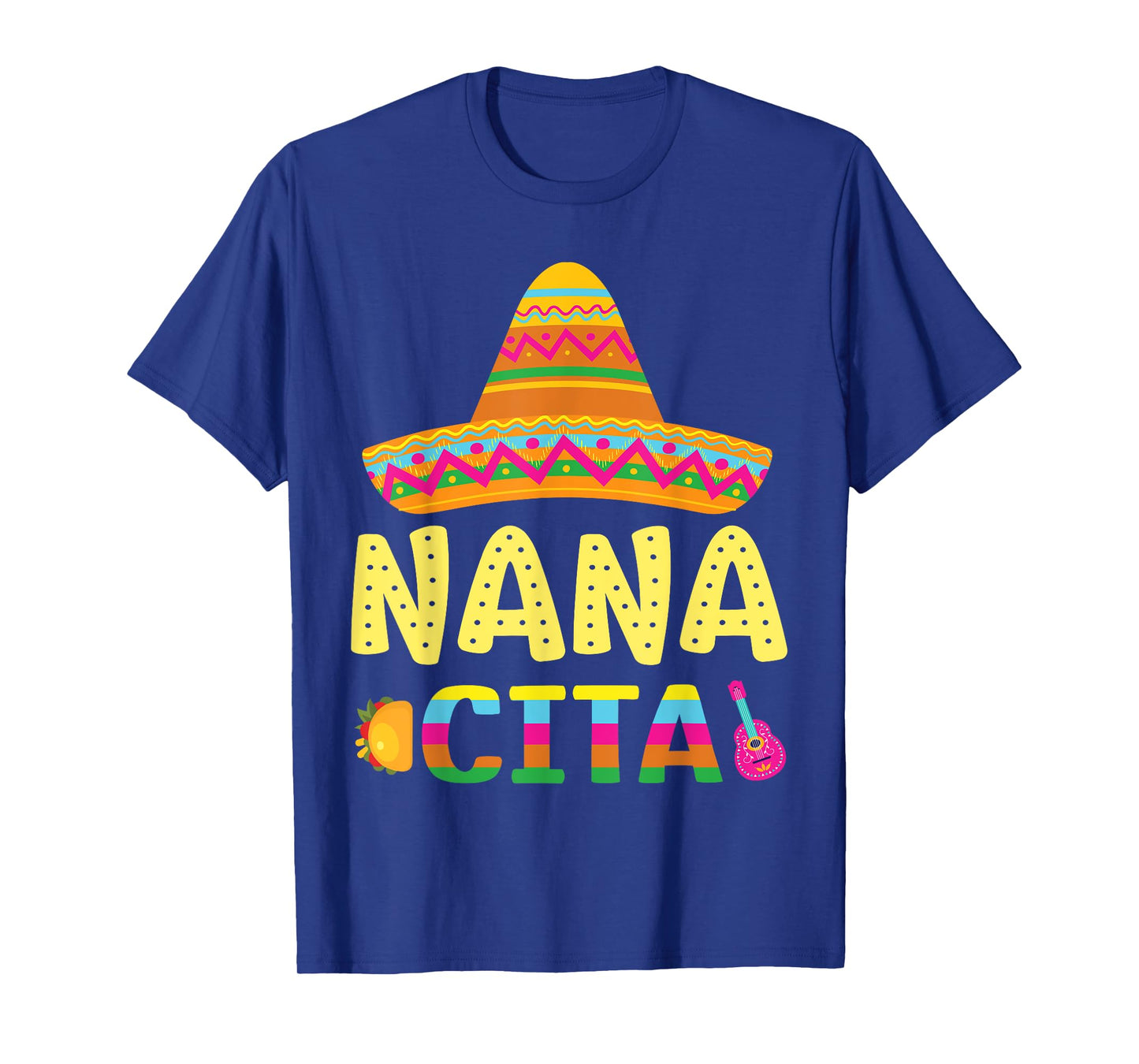 Taco Guitar Cinco De Mayo Day Nana Cita Grandma Son Daughter T-Shirt