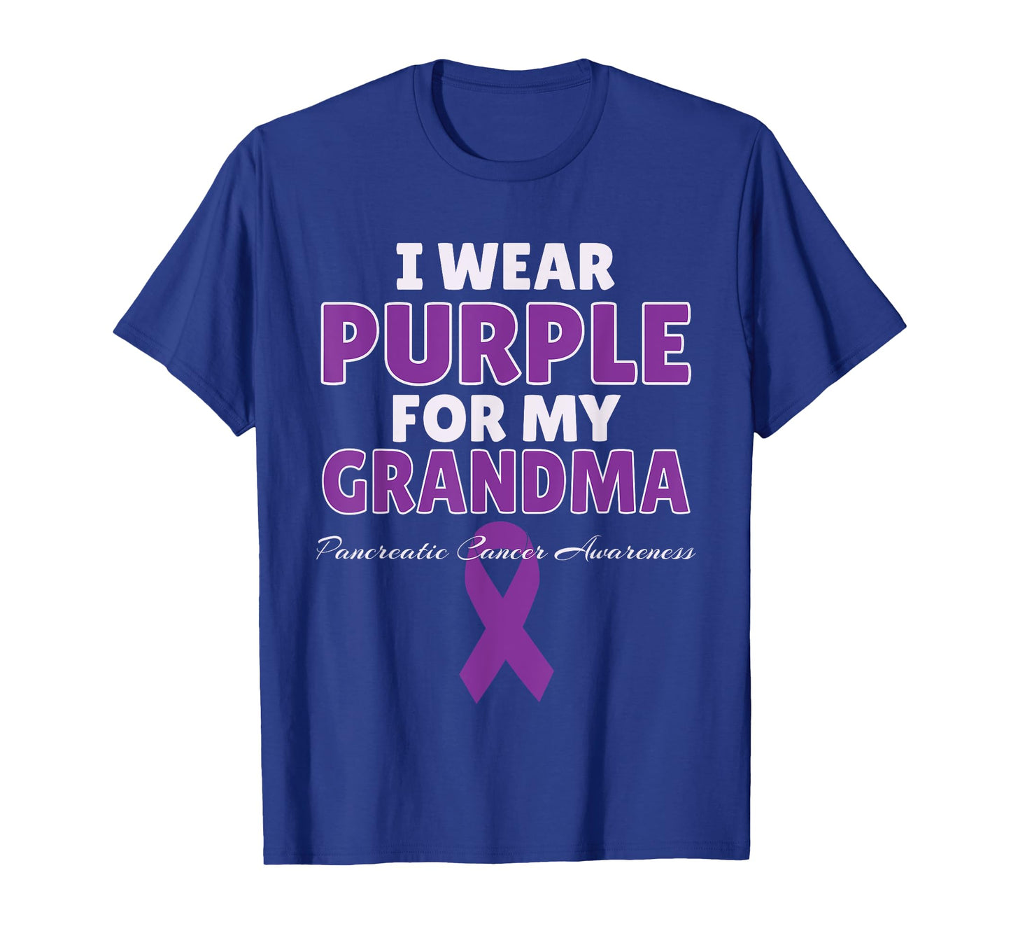 Pancreatic Cancer Awareness I Wear Purple For My Grandma T-Shirt