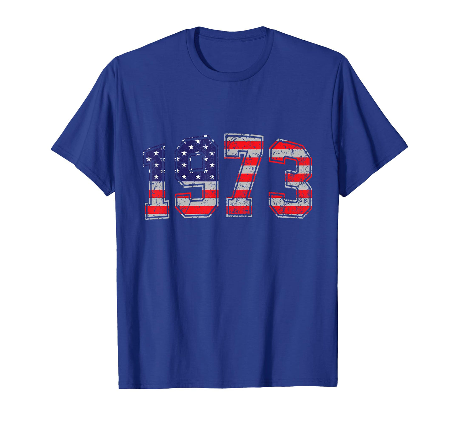 Vintage 1973 51 Years Old American Flag 4th Of July Retro T-Shirt for Women Men