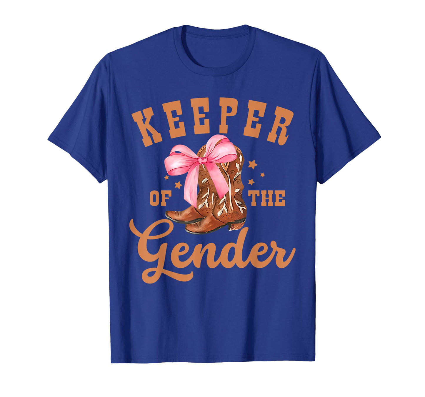 Keeper of The Gender Bow Or Cowboy Boot Gender Reveal T-Shirt