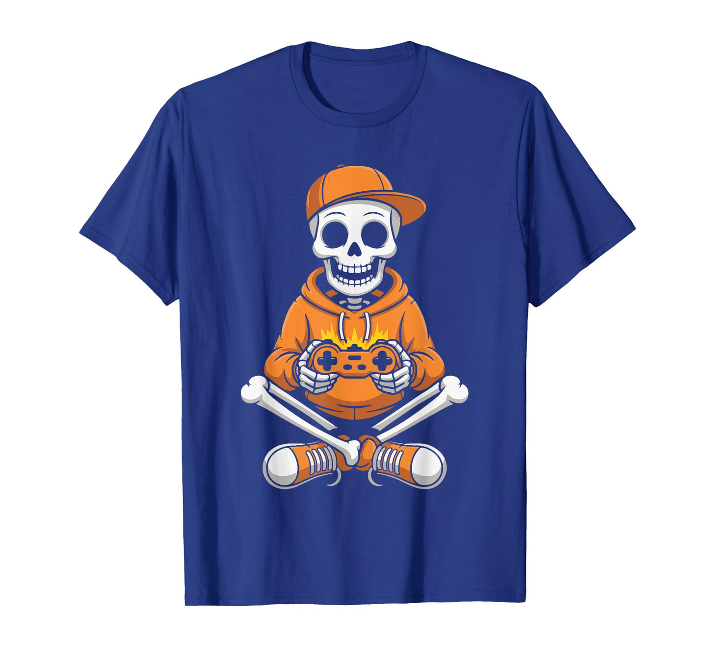 Cool Skeleton Gamer Funny Halloween Boys Men Gaming Outfit T-Shirt
