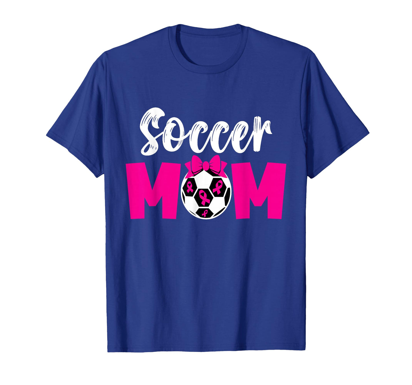 Soccer Mom Breast Cancer Awareness Soccer Pink Ribbon Women T-Shirt