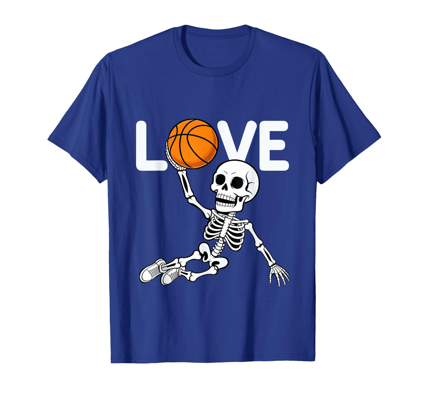 Basketball Skeleton Love Hoops Heartbeat Tee T-Shirt