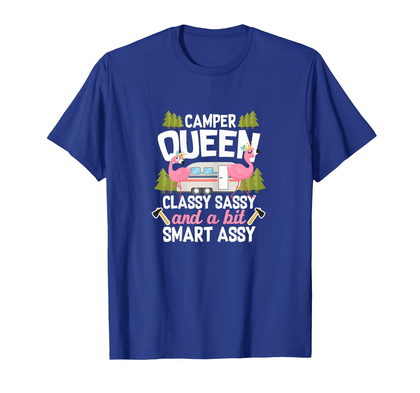 RV Camping Camper Classy Sassy and a Bit Smart Assy Flamingo T-Shirt