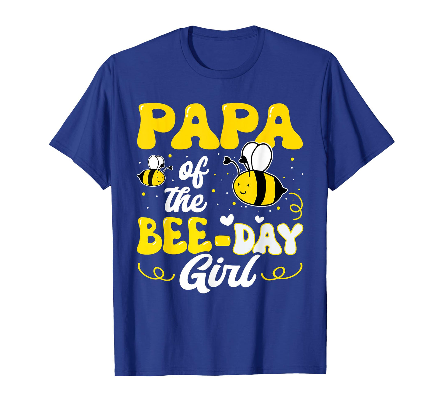 Papa of The Bee Day Girl Bee Birthday Party Theme Groovy T-Shirt