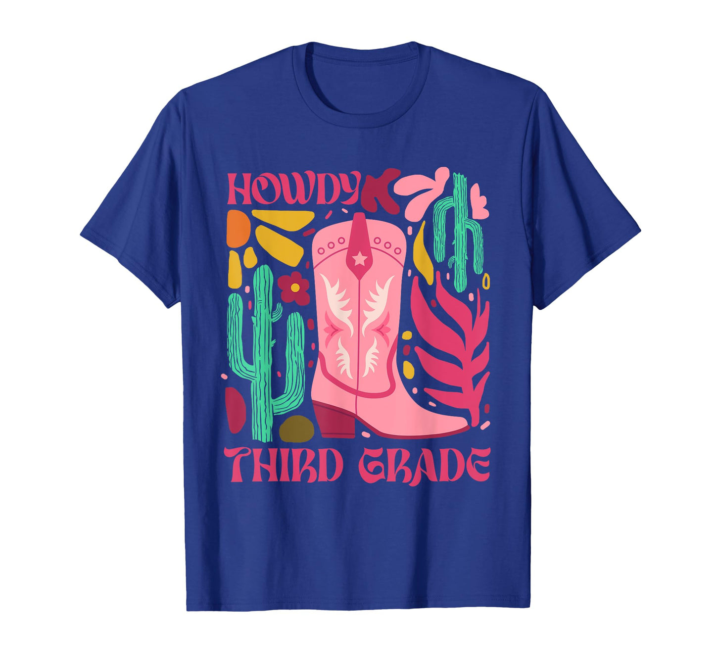 Howdy Third Grade Teacher Western Cowgirl Back To School T-Shirt