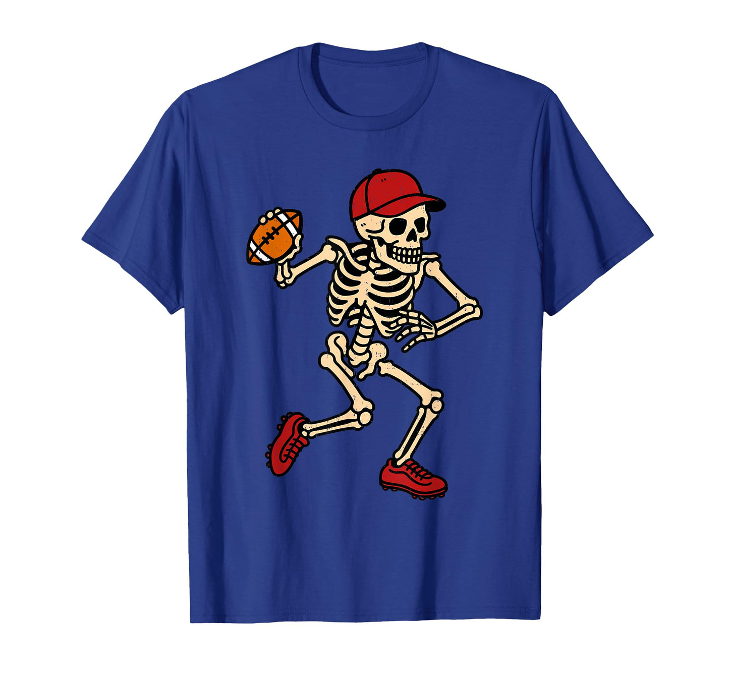 Skeleton Football Halloween Costume Spooky Sport Player T-Shirt