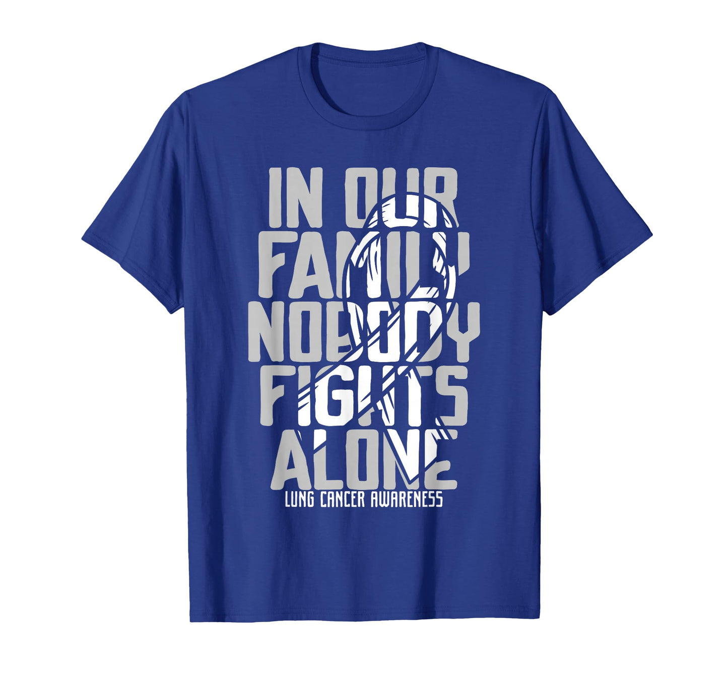 Lung Cancer Support White Family Lung Cancer Awareness T-Shirt