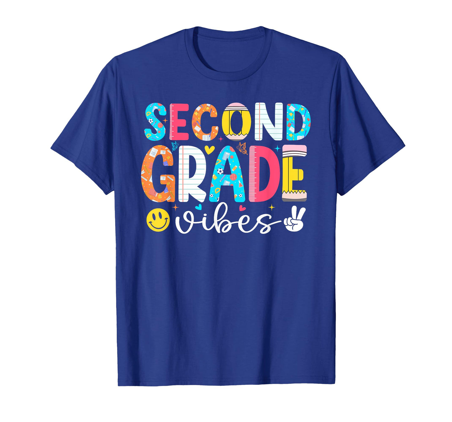 First Day Of 2nd Grade Shirt Teacher Kids Second Grade Vibes T-Shirt
