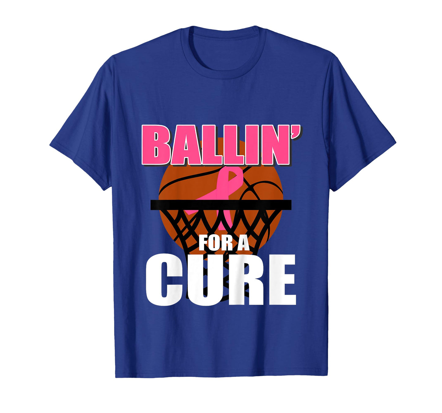Kids Basketball Breast Cancer Pink Ribbon for Boys Girls Children T-Shirt