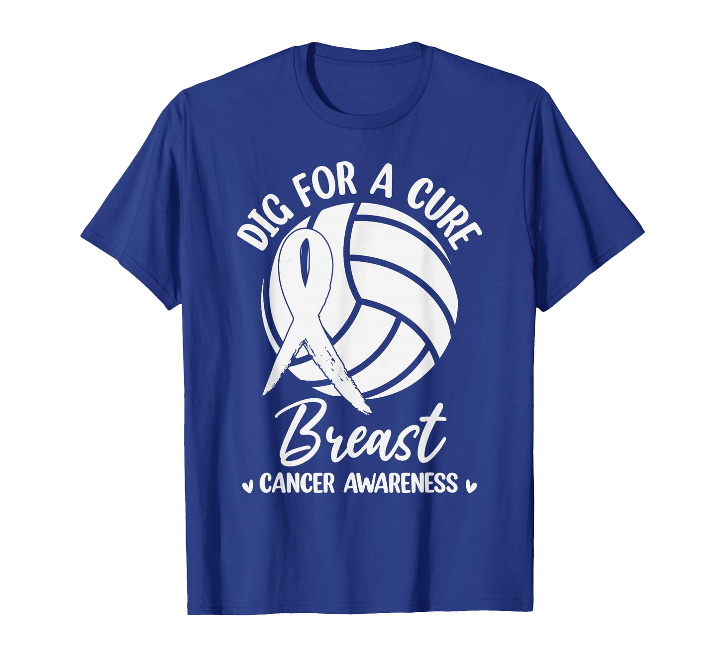Dig For Cure Ribbon Volleyball Breast Cancer Awareness Pink T-Shirt