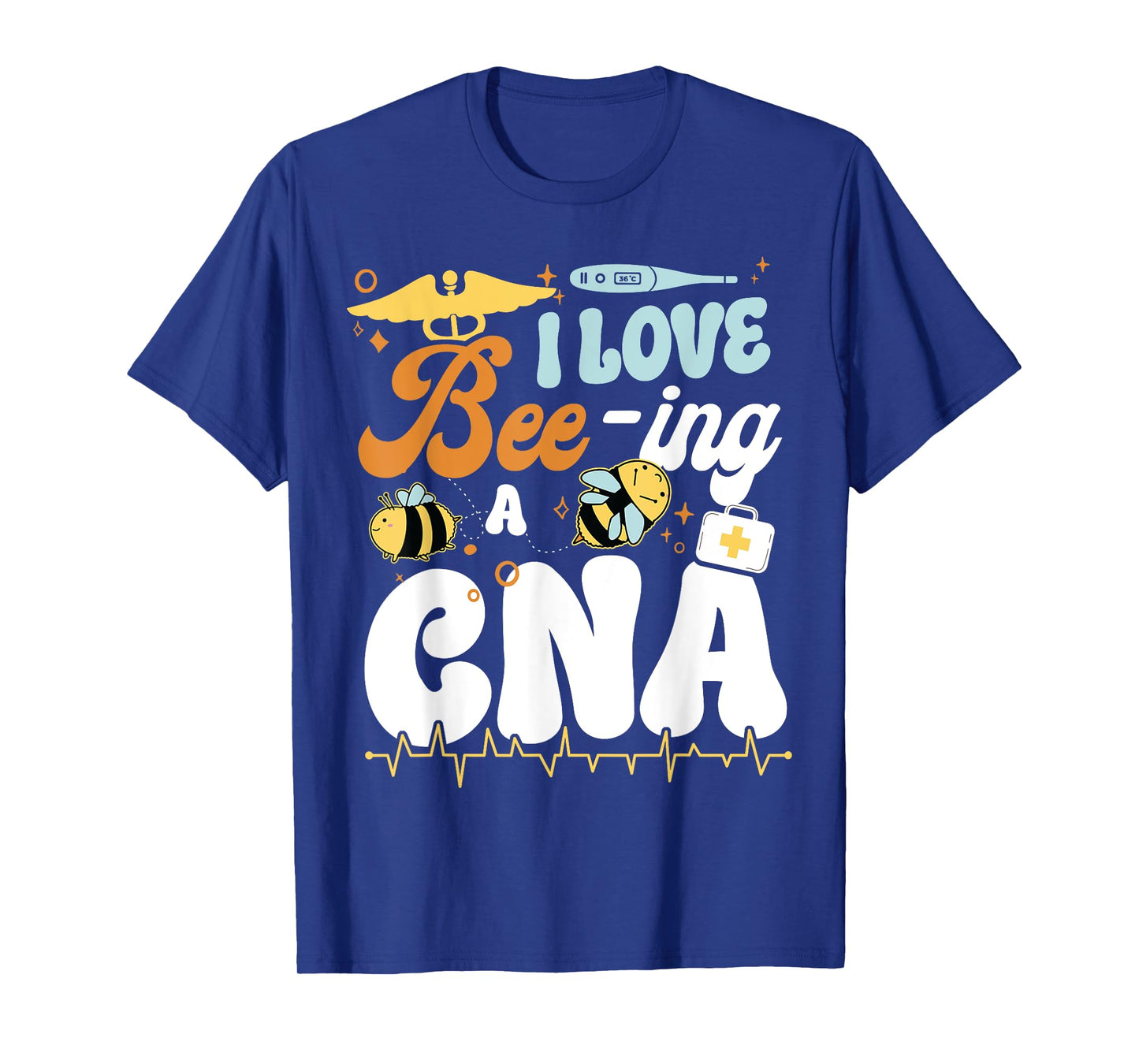 CNA Nurse Certified Nursing Assistant Bee Pun I Love Bee-Ing T-Shirt