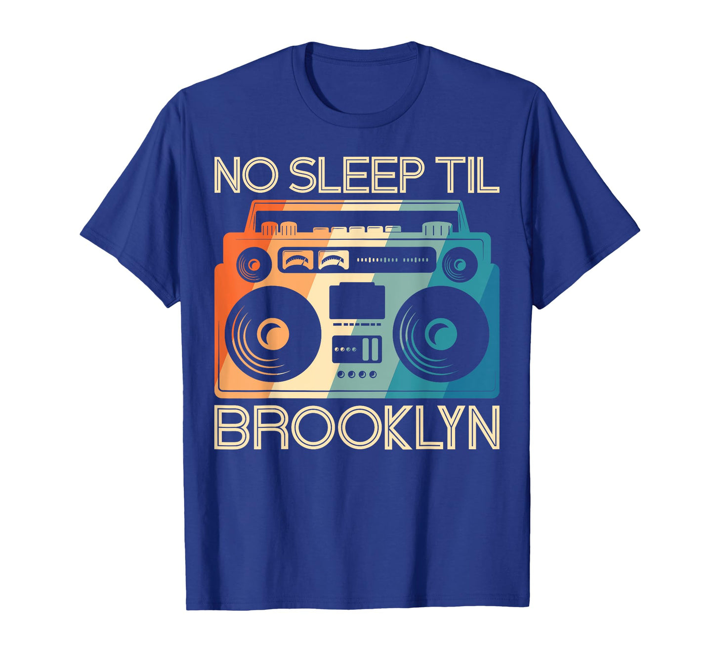 Cool Retro No Sleep Til Brooklyn, Vintage Portable Stereo T-Shirt