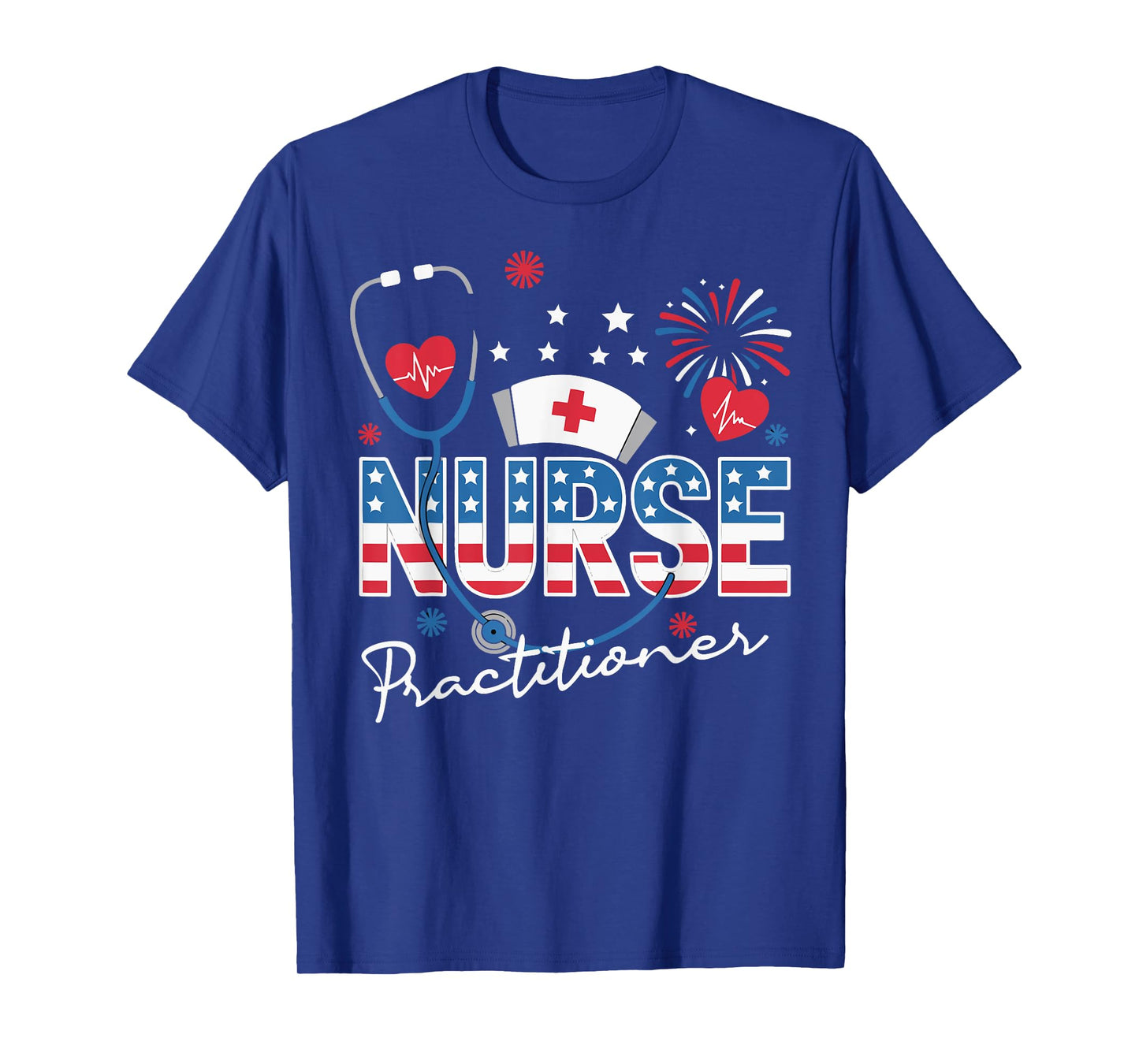 Happy 4th Of July Nurse Practitioner American Flag Women T-Shirt